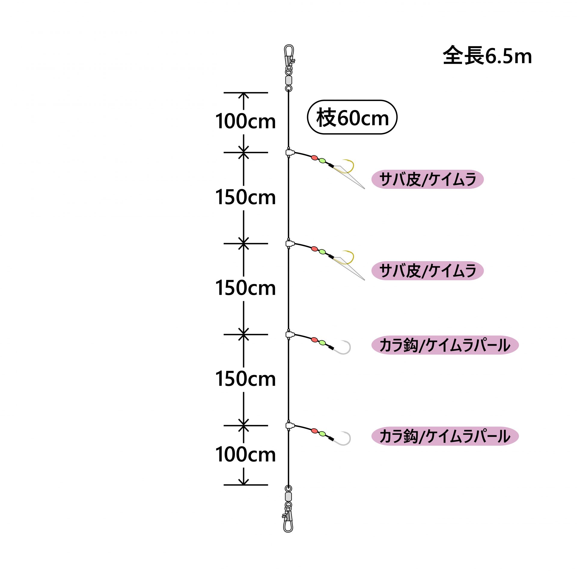 日本海アジ真鯛胴突4本仕掛 | がまかつ